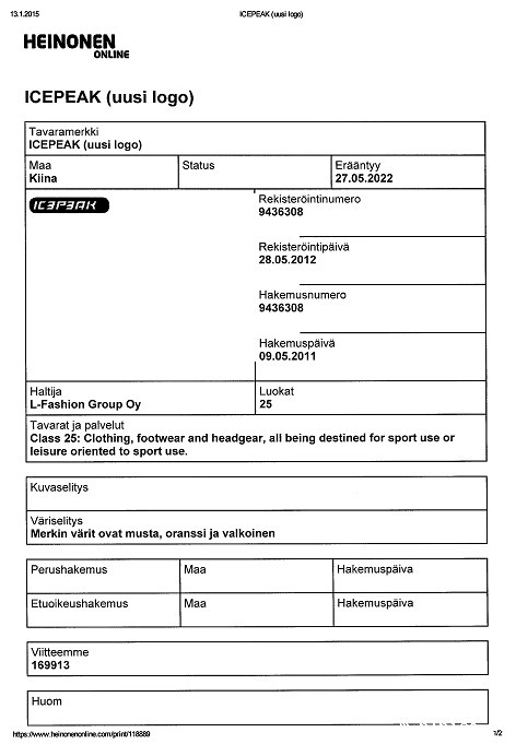 芬兰语商标翻译样本 芬兰语商标翻译样本